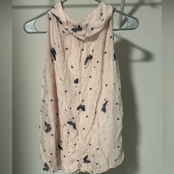 Butterfly Print Pink Tank Top - Picture 4 of 4